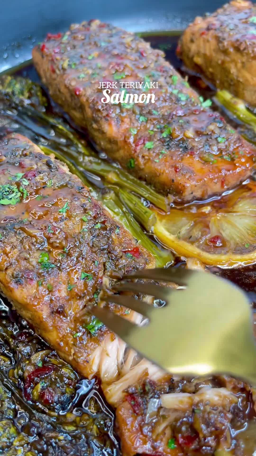 THE BEST JERK TERIYAKI SALMON