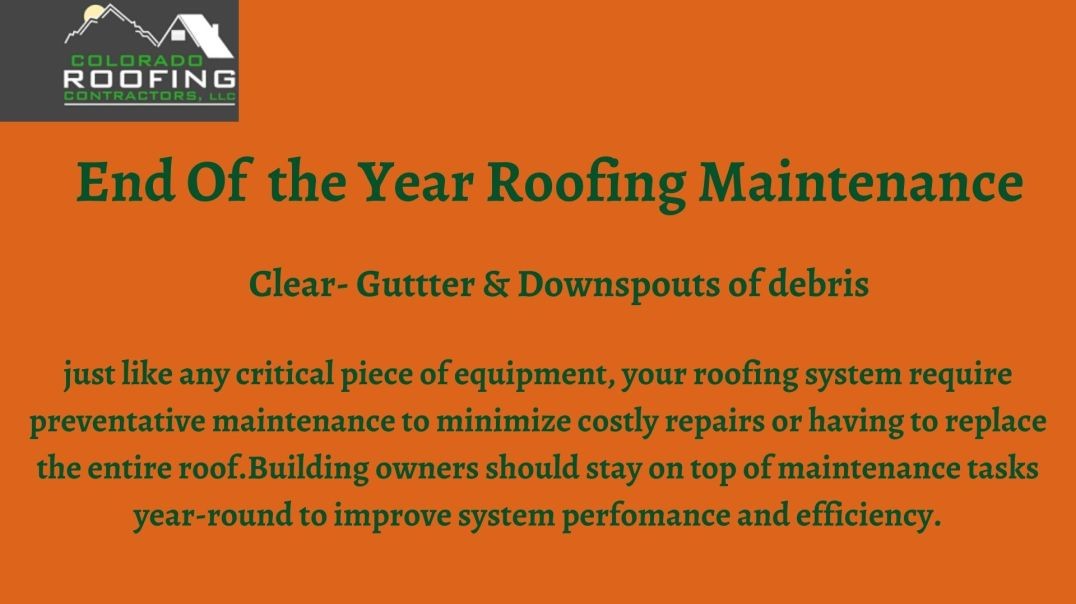 End Of the Year Roofing Maintenance