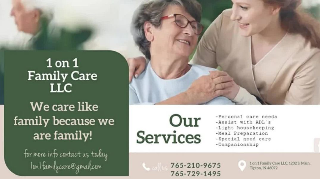 ⁣1 on 1 Family Care LLC - Home Care Services in Tipton, Indiana