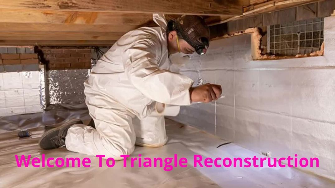 ⁣Triangle Reconstruction | Insulation Repair in Crawl Space Cary, NC