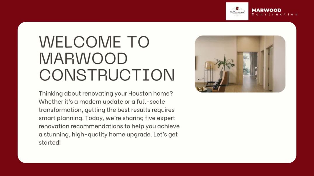 ⁣Transform Your Space with Houston Renovating Home Experts - Marwood Construction