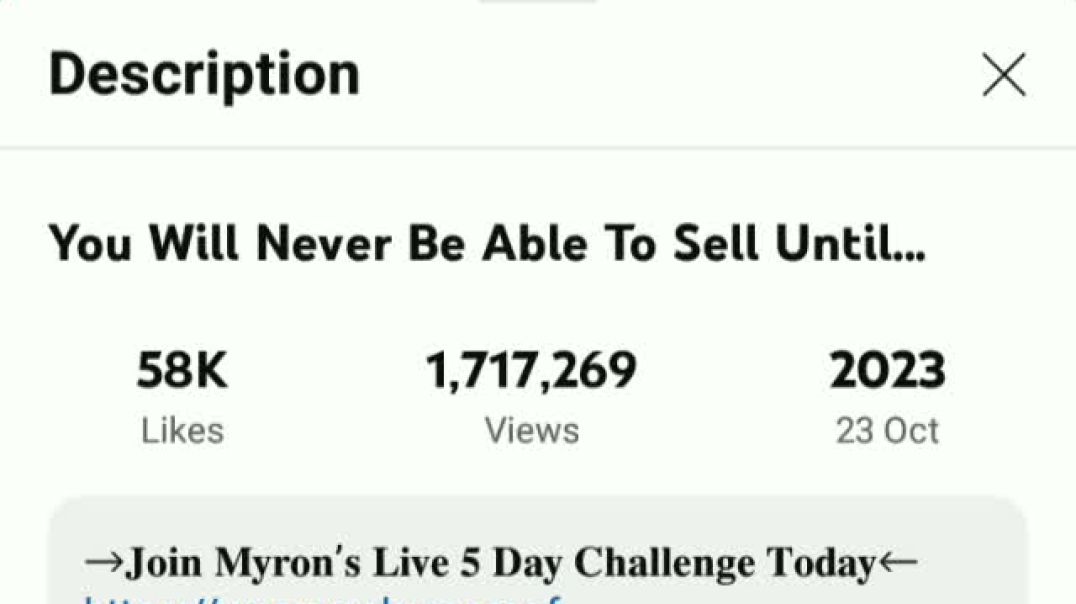 ⁣A review on Myron Golden podcast about the reason why Selling is hard.