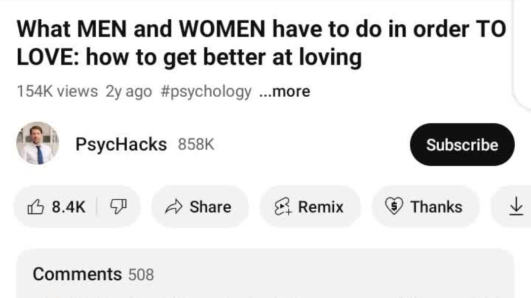WHAT MEN AND WOMEN HAVE TO DO IN ORDER TO LOVE