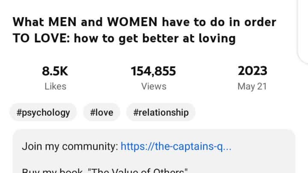 ⁣WHAT MEN AND WOMEN HAVE TO DO IN ORDER TO LOVE