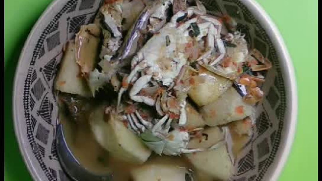 Crab and yam peppersoup